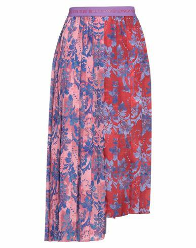 Versace Jeans Couture Woman Midi skirt Red Polyester Cover