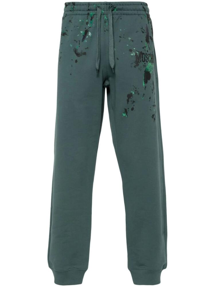 Moschino logo-print track pants - Green Cover