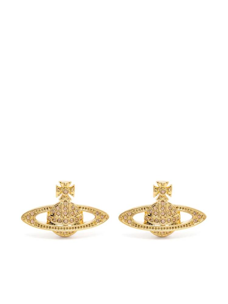 Vivienne Westwood Mini Bas Relief stud earrings - Gold Cover