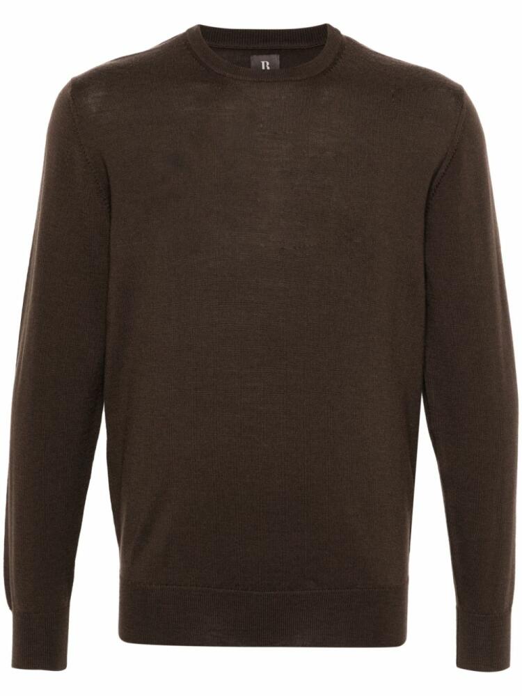 Boggi Milano merino wool sweater - Brown Cover