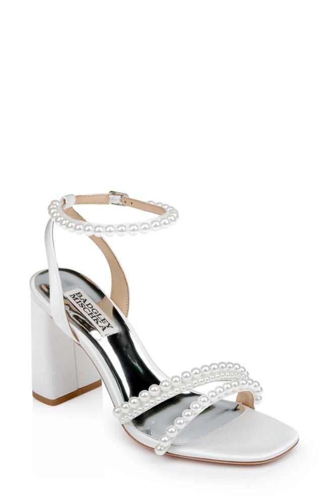 Badgley Mischka Collection Feisty Ankle Strap Sandal in Soft White Cover