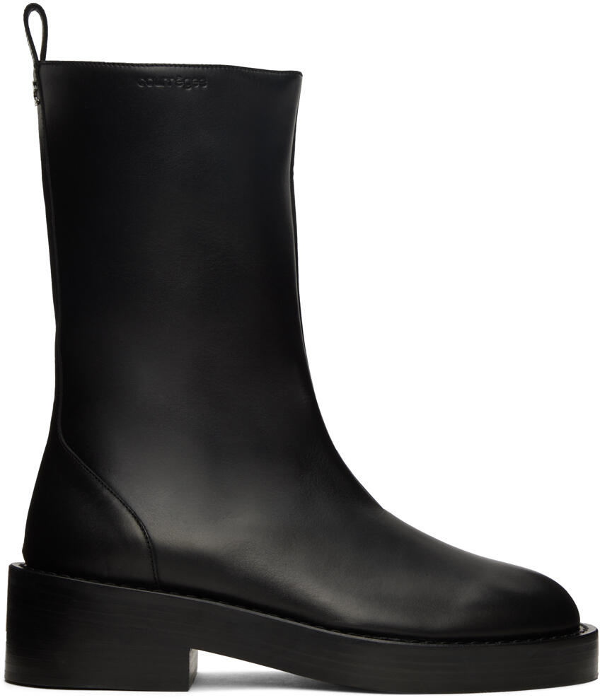 Courrèges Black Embossed Boots Cover