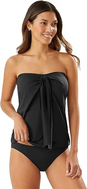 Tommy Bahama Pearl Sarong Wrap Bandini (Black) Women's Swimwear Cover