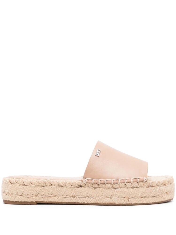 DKNY logo-lettering slip-on espadrilles - Neutrals Cover