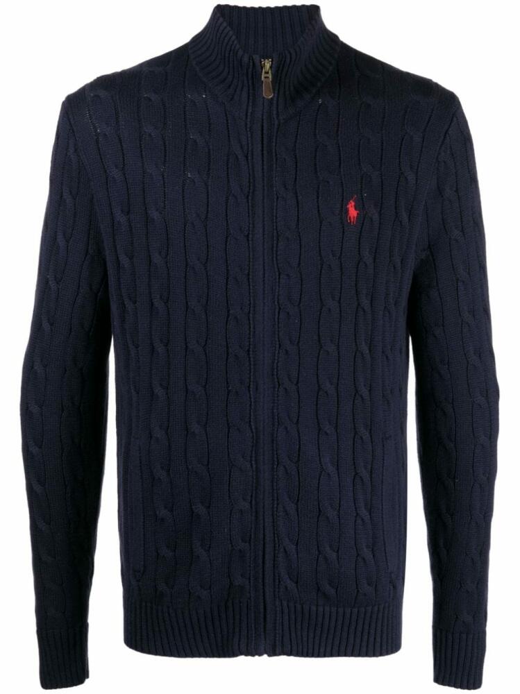 Polo Ralph Lauren cable-knit cotton cardigan - Blue Cover