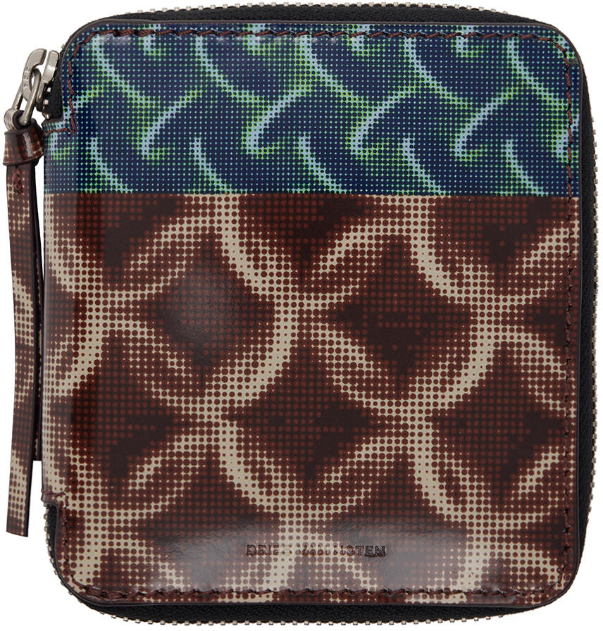 Dries Van Noten Brown & Blue Printed Wallet Cover