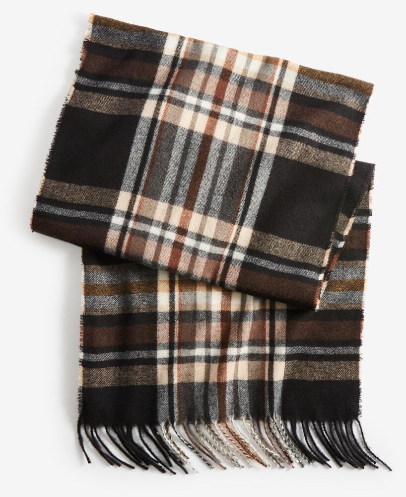 Style & Co Women's Classic Plaid Soft Wrap Scarf, Created for Macy's - Black Cover