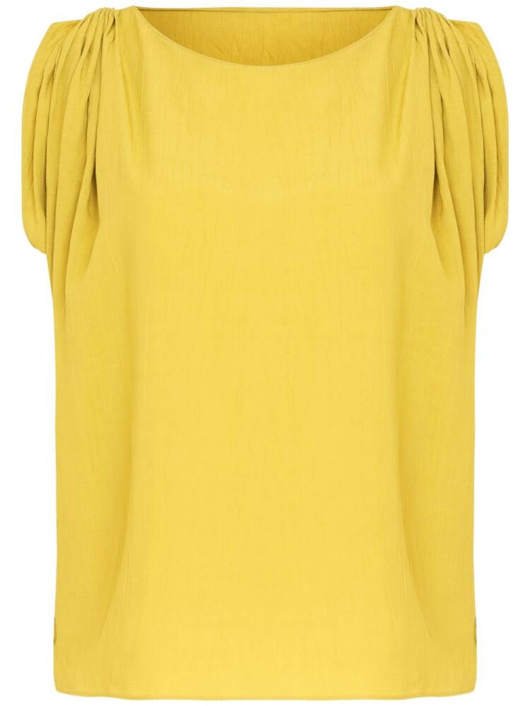 Uma | Raquel Davidowicz sleeveless draped top - Yellow Cover