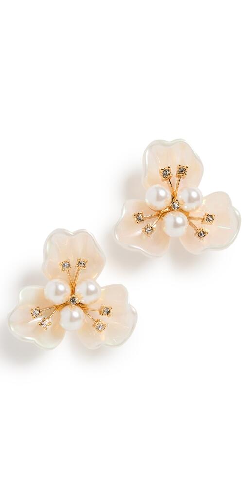 Lele Sadoughi Blossom Button Earrings Pearl Cover