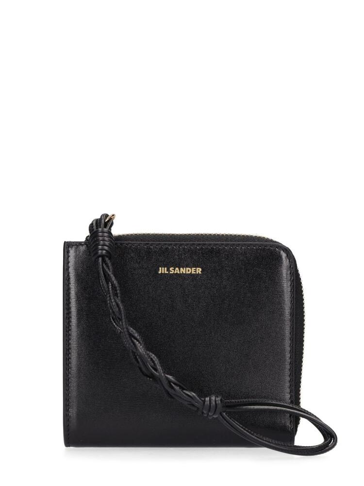 JIL SANDER Giro Leather Credit Card Wallet Cover