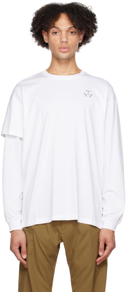 ACRONYM® White Layered Long Sleeve T-Shirt Cover