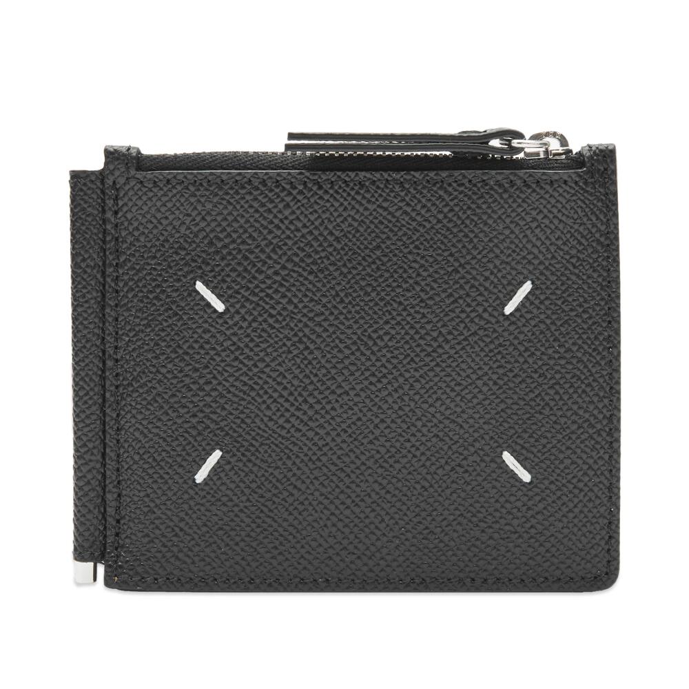 Maison Margiela Men's Grained Leather Money Clip Wallet in Black Cover