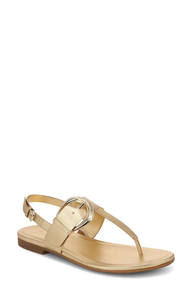 Naturalizer Taylor Slingback Flip Flop in Dark Gold Faux Leather Cover