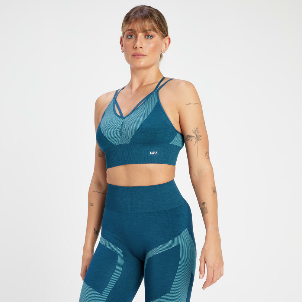 MP Women's Impact Scrunch Seamless Sports Bra - Teal Blue Cover