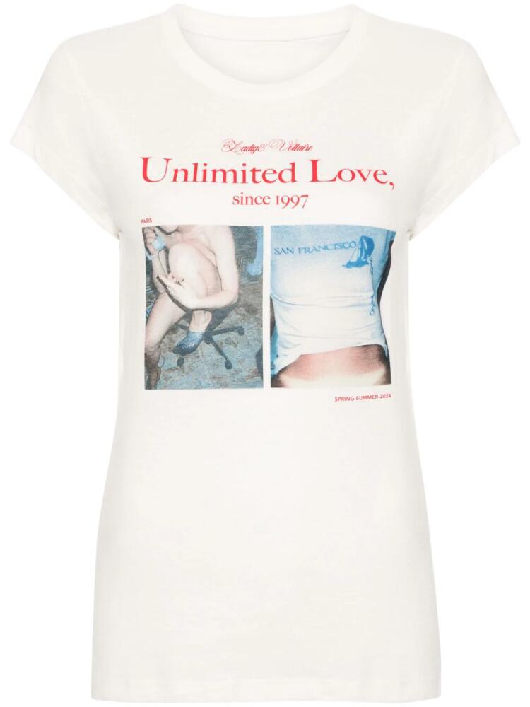 Zadig&Voltaire Skinny CLL photograph-print T-shirt - White Cover