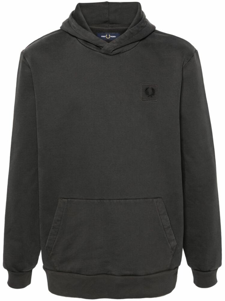 Fred Perry logo-appliqué hoodie - Grey Cover