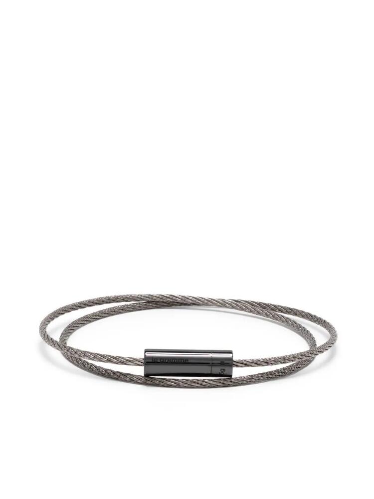 Le Gramme 7g polished double cable bracelet - Silver Cover