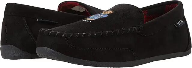 Polo Ralph Lauren Declan Bear Moccasin Slipper (Black) Men's Shoes Cover