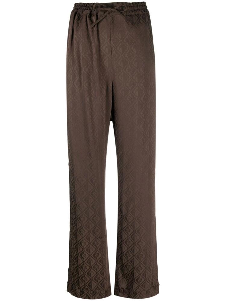 Marine Serre Moon Diamant straight-leg trousers - Brown Cover