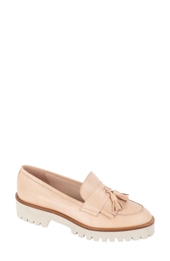 patricia green Beckham Tassel Lug Loafer in Nude/white Cover