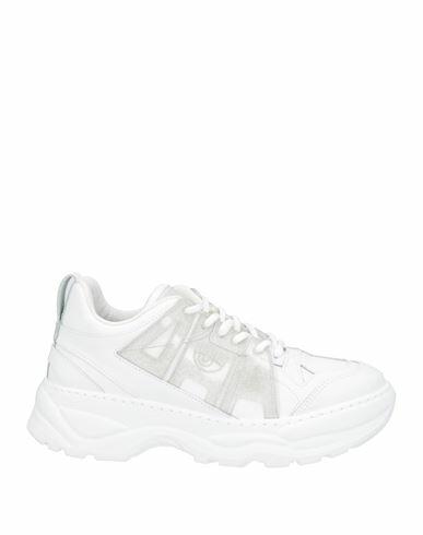 Chiara Ferragni Woman Sneakers White Leather Cover