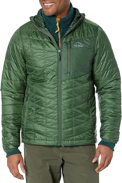 L.L.Bean Primaloft Packaway Hooded Jacket Regular (Rain Forest/Deep Balsam) Men's Jacket Cover