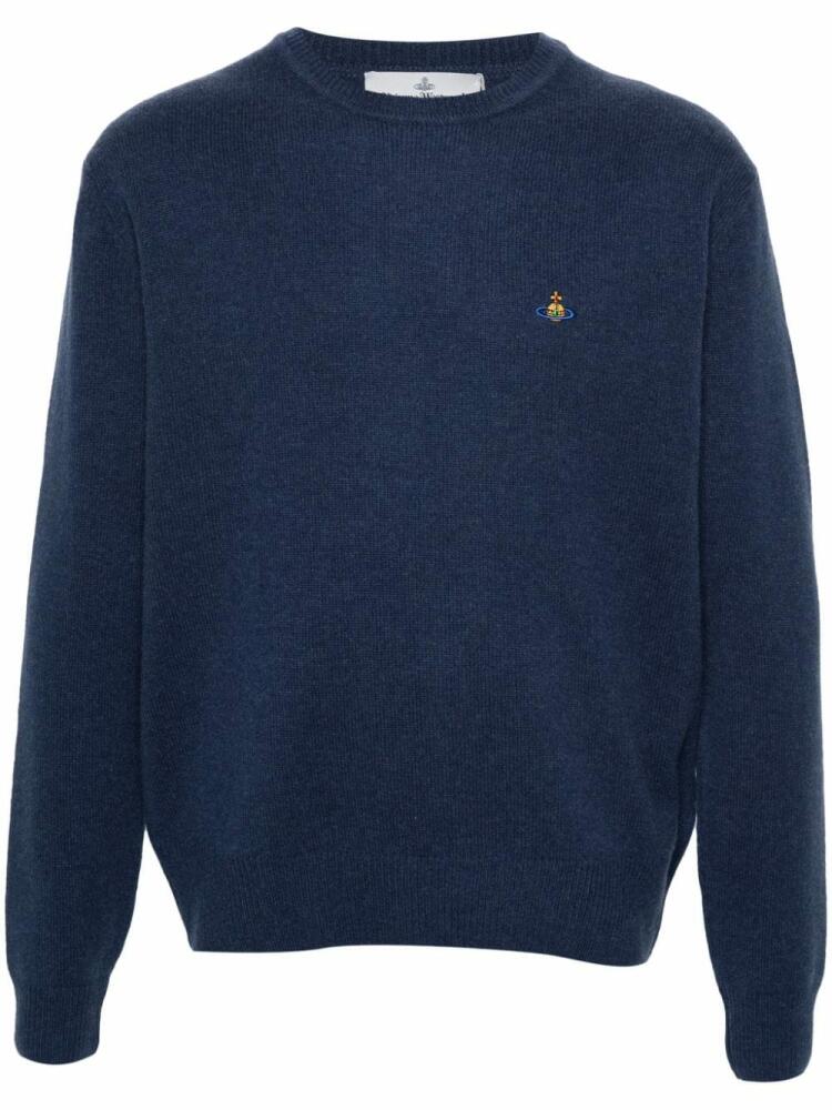 Vivienne Westwood Orb-embroidery knit jumper - Blue Cover