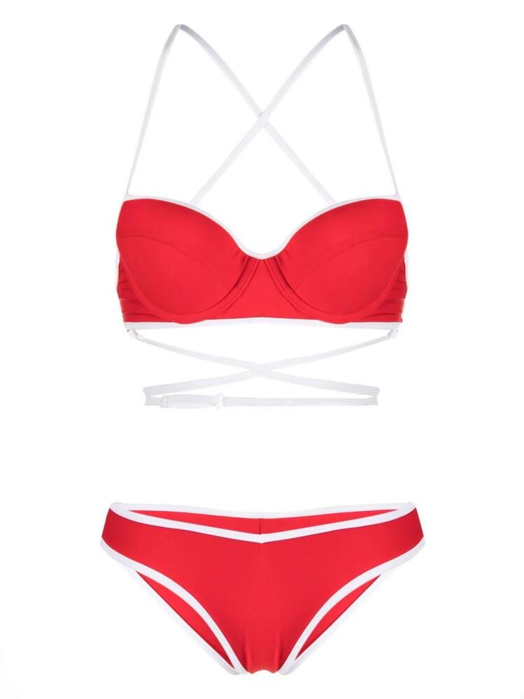 Noire Swimwear balconette two-piece bikini set - Red Cover