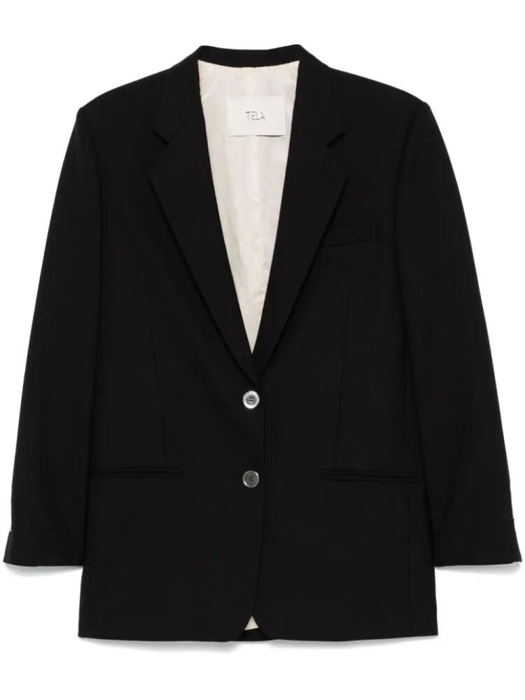 Tela single-breasted blazer - Black Cover