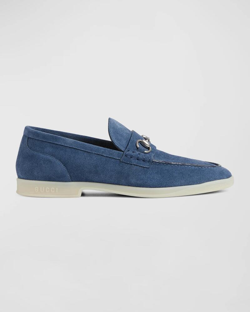 Gucci Men's Konrad Suede Bit Loafers Cover