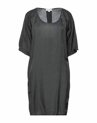 Crossley Woman Mini dress Steel grey Cotton, Silk Cover