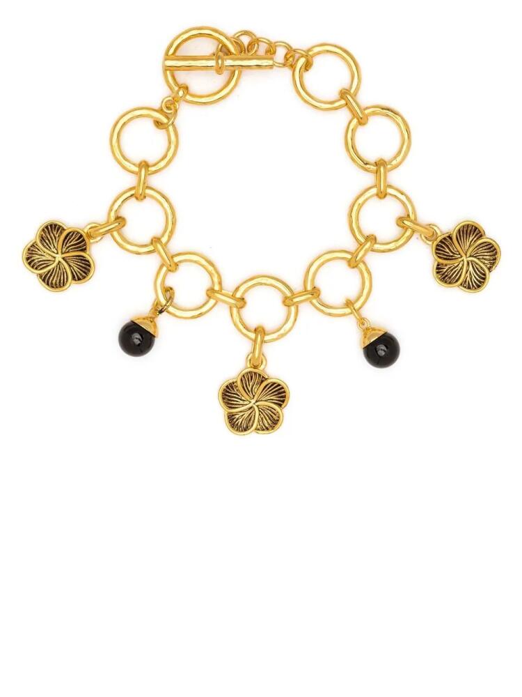 Aurelie Bidermann Dallah Onyx bracelet - Gold Cover