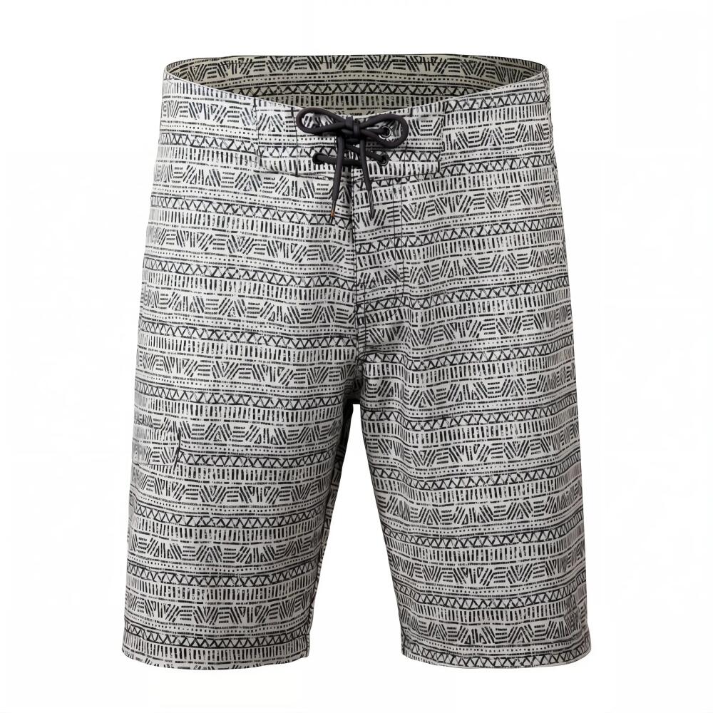 UV Skinz Coastal Board Shorts - 9 Inch in Cool Grey Aztec Stripe Cover