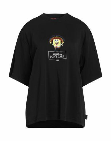 Gcds Woman T-shirt Black Cotton Cover