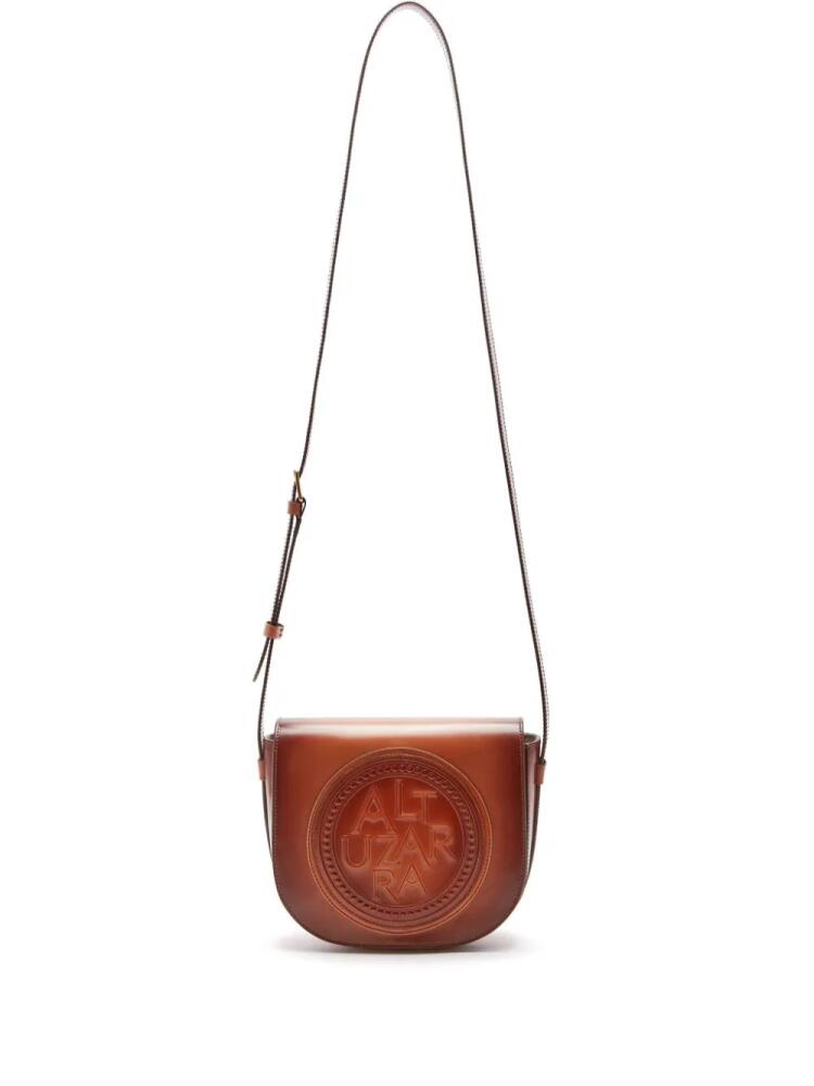 Altuzarra Medallion leather crossbody bag - Brown Cover