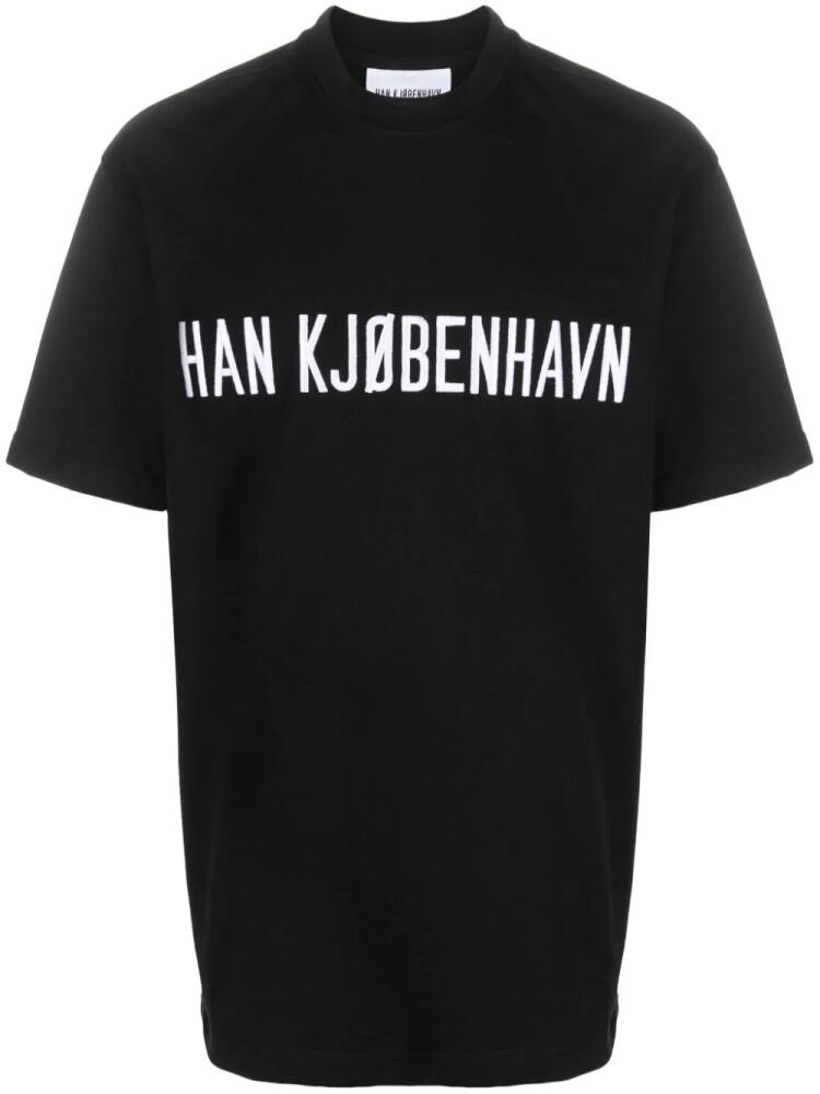 Han Kjøbenhavn logo-print organic cotton T-shirt - Black Cover