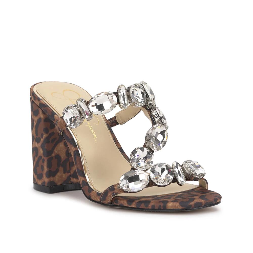 Jessica Simpson Amilir Sandal | Women's | Tan Leopard Print Cover