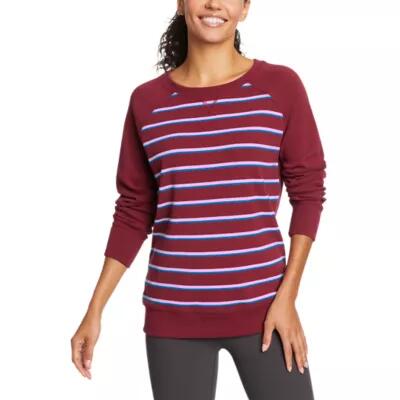 Eddie Bauer Women's Legend Wash Sweatshirt - Stripe Cover