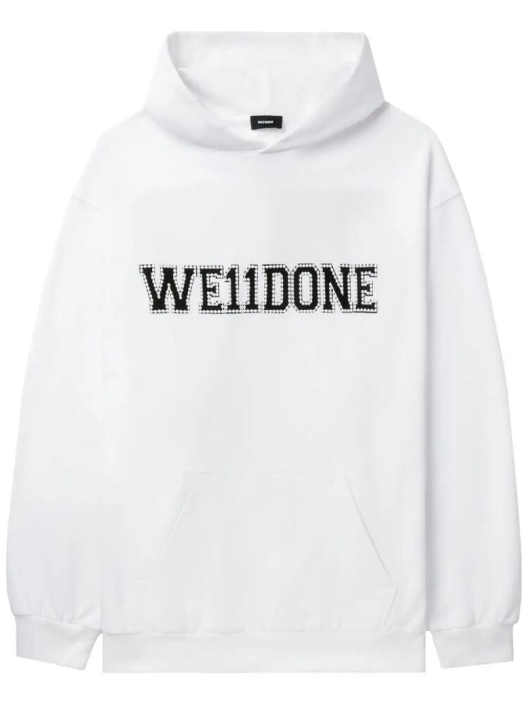 We11done logo-embellished hoodie - White Cover