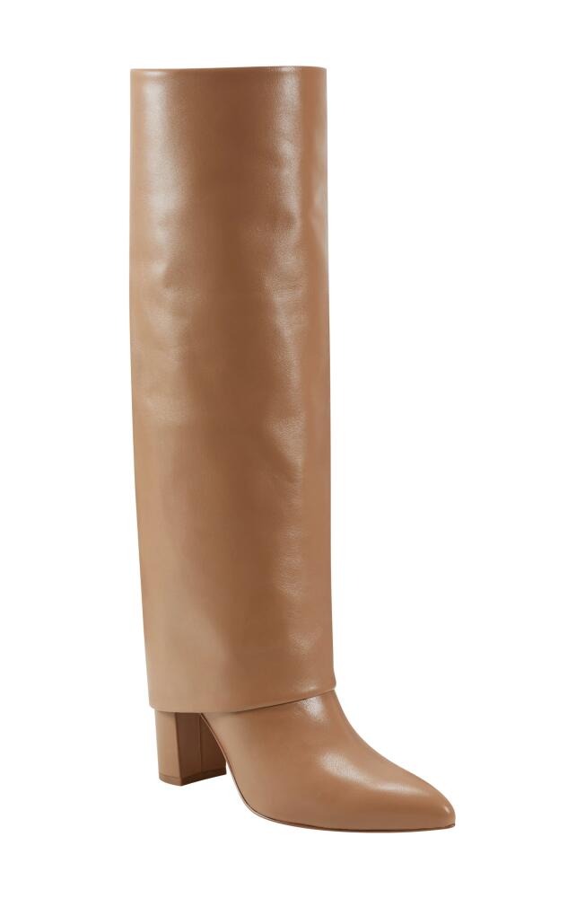 Marc Fisher LTD Leina Foldover Shaft Pointed Toe Knee High Boot in Medium Natural 101 Cover