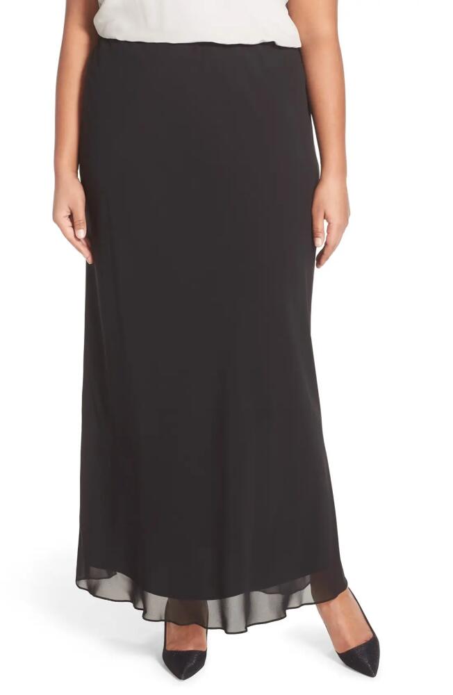 Alex Evenings Chiffon Maxi Skirt in Black Cover