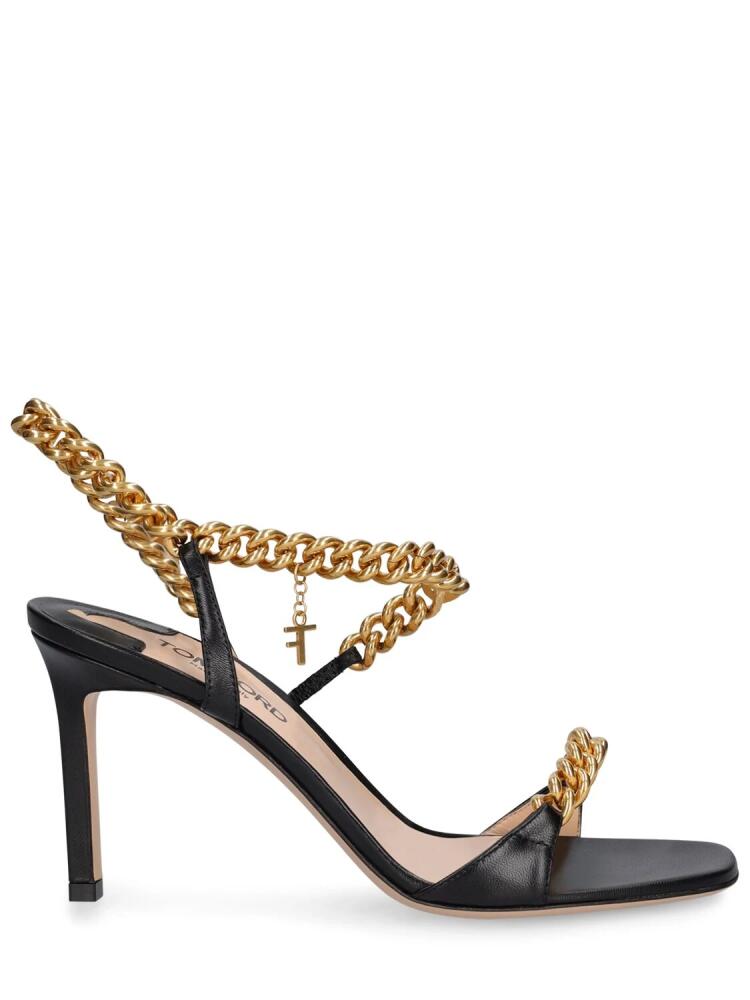 TOM FORD 85mm Zenith Leather & Chain Sandals Cover