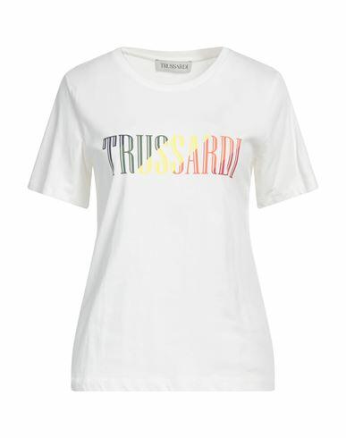 Trussardi Woman T-shirt Cream Cotton Cover