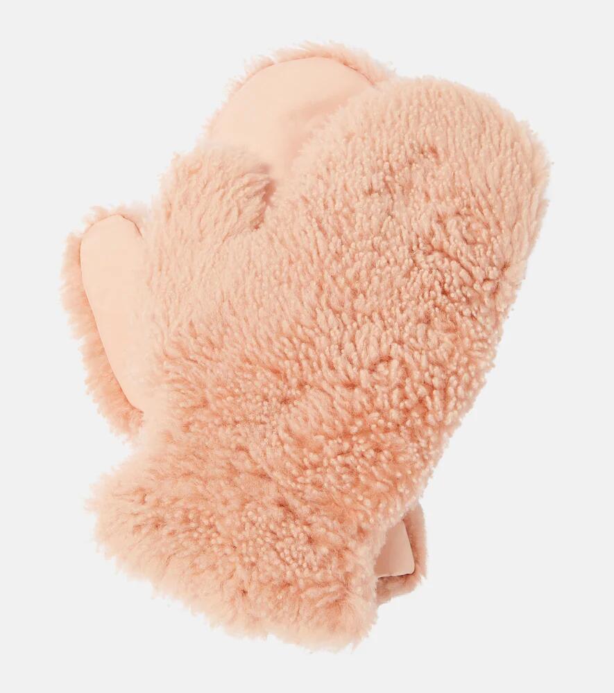 Yves Salomon Shearling-trimmed mittens Cover