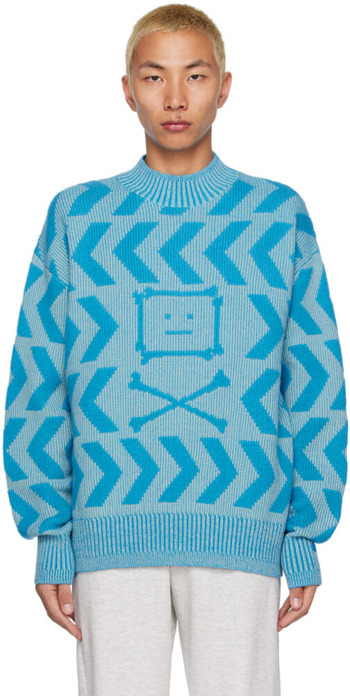 Acne Studios Blue Pattern Sweater Cover