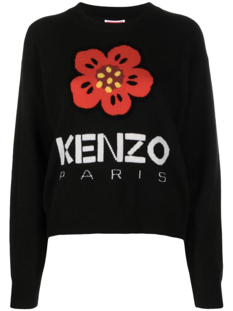 Kenzo Boke Flower-motif wool jumper - Black Cover