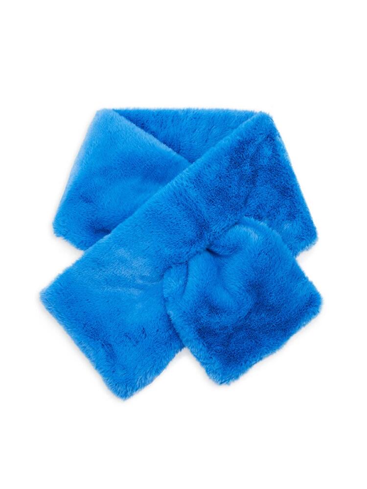 Apparis Women's Bambi Faux Fur Scarf - Azure Blue Cover