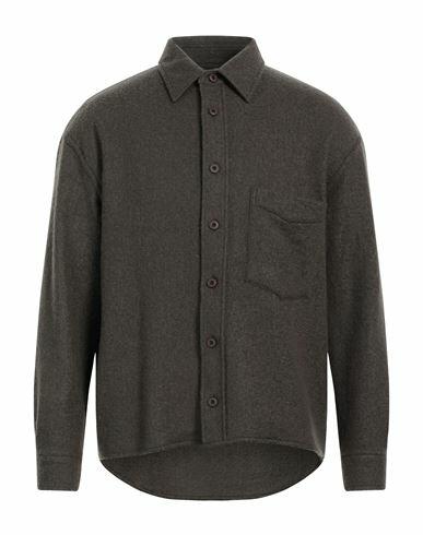 Destin Man Shirt Dove grey Wool, Cashmere, Polyamide Cover