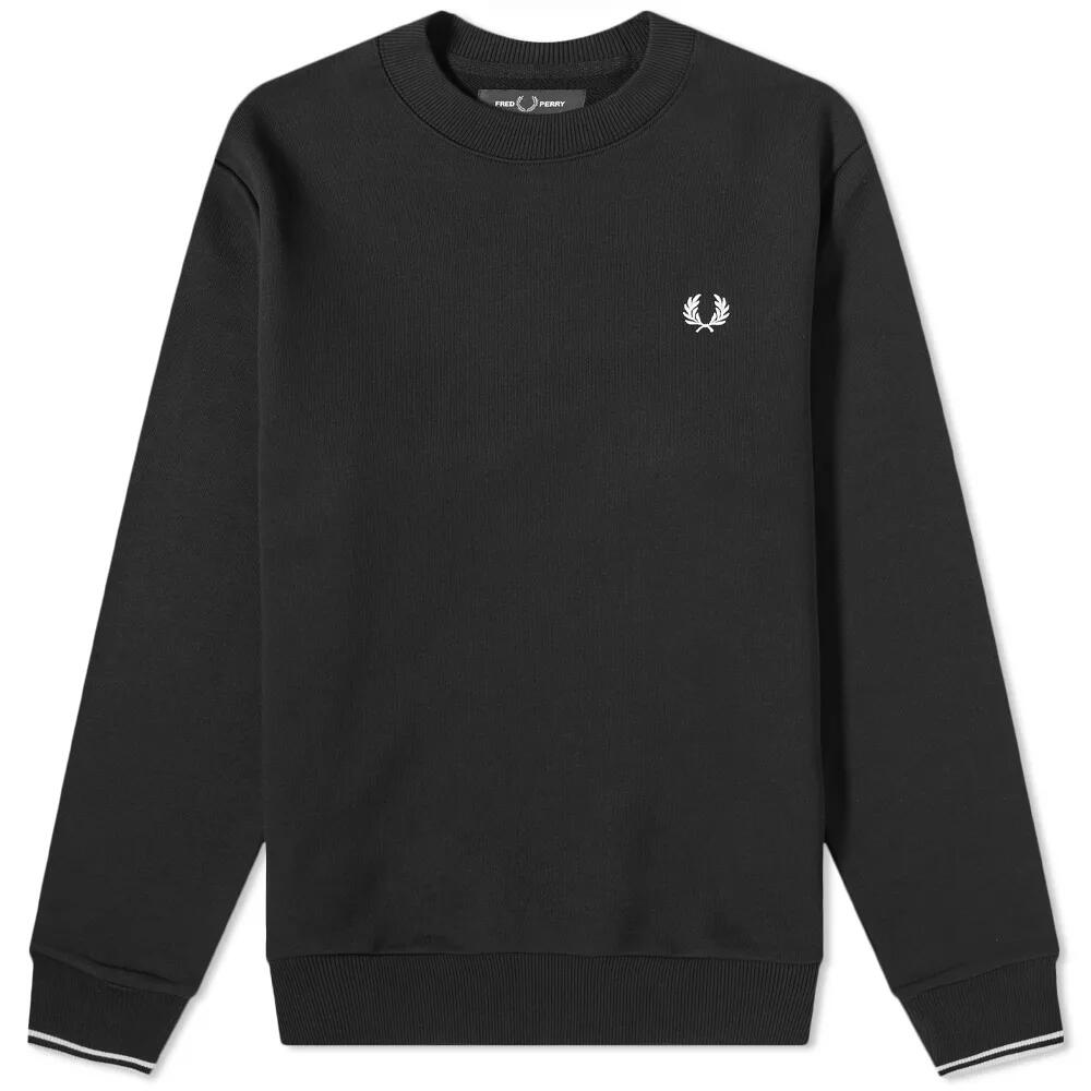 Fred Perry Men's Crew Sweat in Black Cover