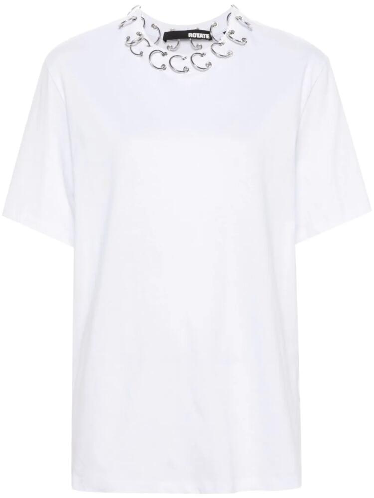 ROTATE BIRGER CHRISTENSEN metal-detailing T-shirt - White Cover